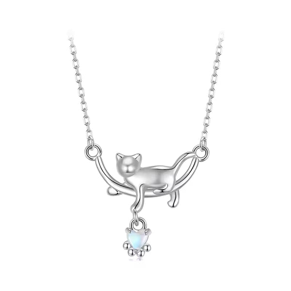Filigrane Katzen Halskette aus 925er Silber – eleganter Schmuck für Katzenliebhaber. Perfekt als Geschenk oder als persönliches Accessoire. 🐱✨