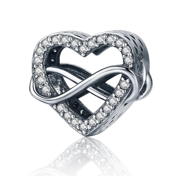 Herzschmuck Unendlichkeitszeichen Charm Anhänger Sterling Silber - FALKENKOENIG SCHMUCK & Piercing Online Shop