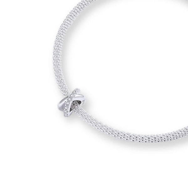 Unendlichkeits Charm-Anhänger aus 925er Silber mit Kristallen – funkelndes Infinity-Symbol für Liebe, Freundschaft & ewige Verbindung.