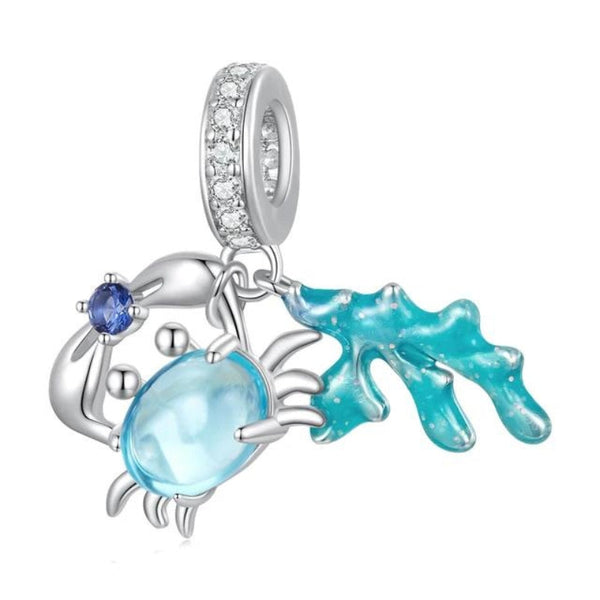 Krebs Charm-Anhänger – maritimer Schmuck mit Unterwasser-Flair, ideal für Strandliebhaber & Meeresfans. Hochwertige Verarbeitung & stilvolles Design. 🌊🦀✨