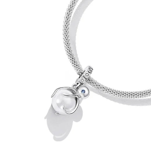 Tintenfisch Charm 925er Silber