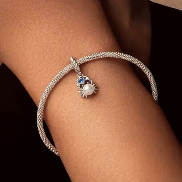 Krebs Charm-Anhänger 925er Silber