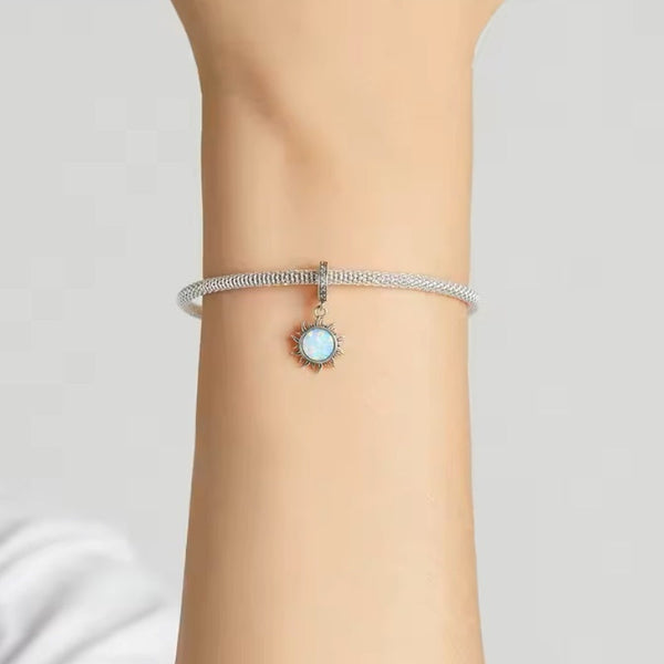 Opal Sonne Charm-Anhänger 925er Silber