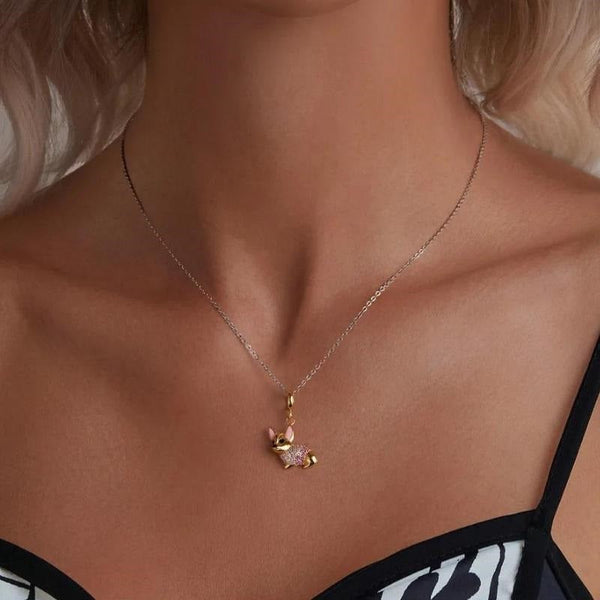 Hund Cogi Charm-Anhänger 925er Silber