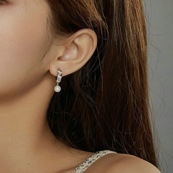 Ohrringe Creolen Sterling Silber Perlen - FALKENKOENIG SCHMUCK & Piercing Online Shop