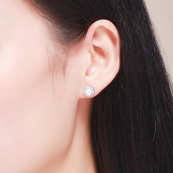 Ohrstecker Perlen Sterling Silber Kristall - FALKENKOENIG SCHMUCK & Piercing Online Shop