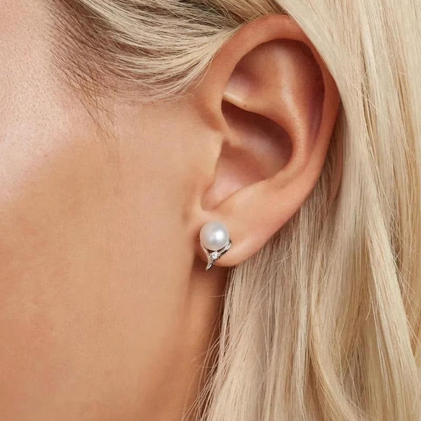 Perlen Tropfen Ohrstecker 925er Silber