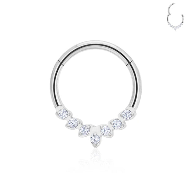 Silber Tropfen Septum-Piercing Titan