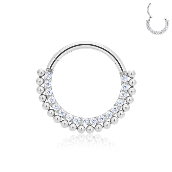 Kronen Silber Septum-Piercing Titan