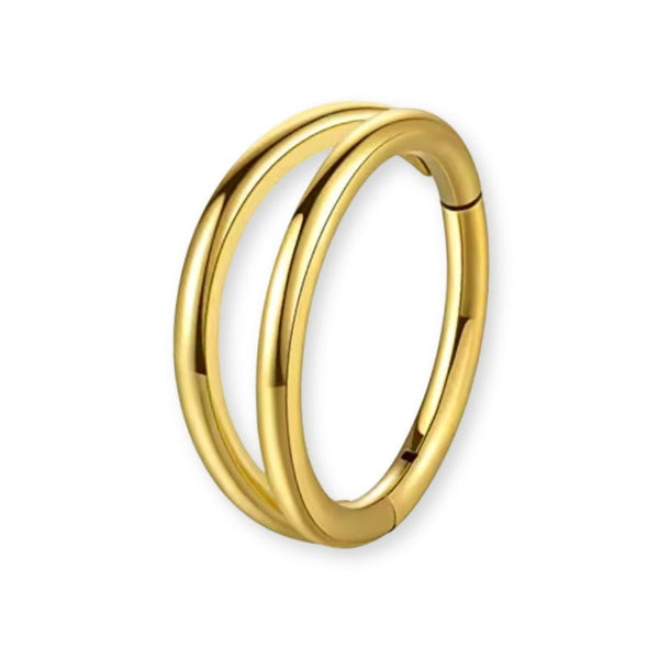Gold Doppel-Nasenring Piercing Titan - FALKENKOENIG SCHMUCK & Piercing Online Shop