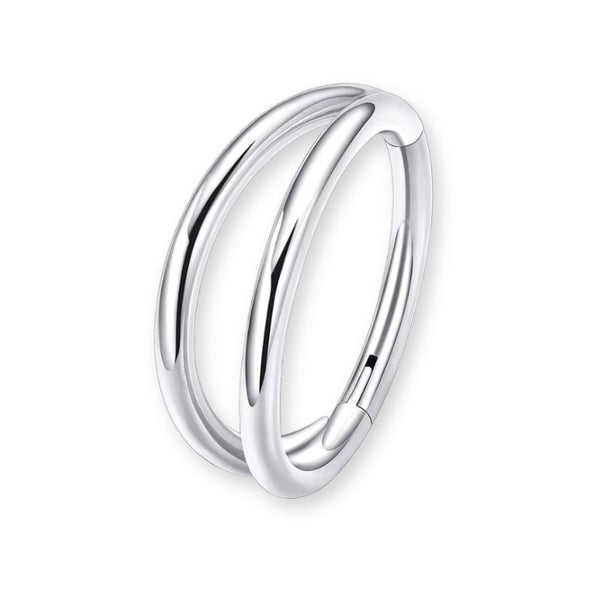 Silber Doppel-Nasenring Piercing Titan - FALKENKOENIG SCHMUCK & Piercing Online Shop
