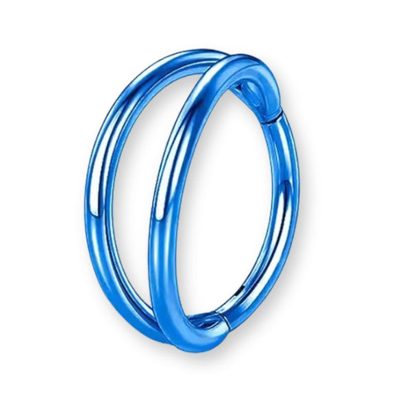 Ice Blau Doppel-Nasenring Piercing Titan - FALKENKOENIG SCHMUCK & Piercing Online Shop