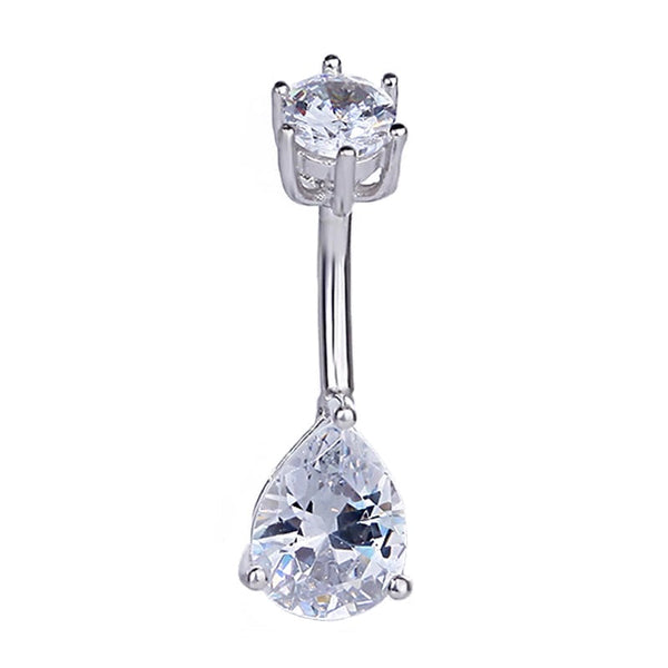 Bauchnabelpiercing Echt Silber 925 mit Kristallen 7-05-003 - FALKENKOENIG SCHMUCK & Piercing Online Shop