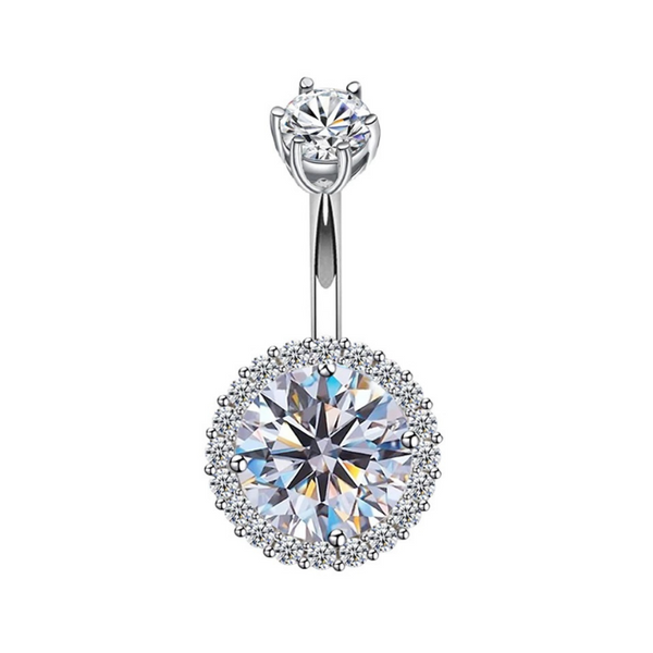 DUBAI Bauchnabelpiercing mit 925er Sterlingsilber & Kristallen – eleganter Bauchnabelschmuck, inspiriert von der luxuriösen Schönheit Dubais.