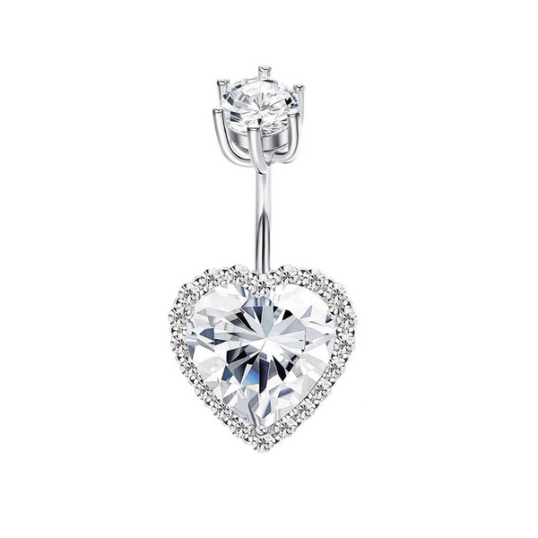 PARIS Bauchnabelpiercing aus 925er Silber mit filigranem Herzdesign – inspiriert von der Stadt der Liebe FALKENKOENIG SCHMUCK & Piercing Online Shop