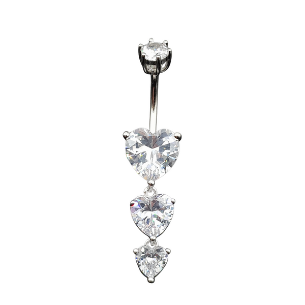 Bauchnabelpiercing Echt Silber 925 mit Kristallen 7-05-020 - FALKENKOENIG SCHMUCK & Piercing Online Shop