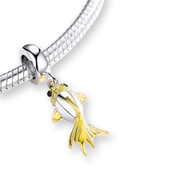 Koi Karpfen Charm-Anhänger - 925er Silber