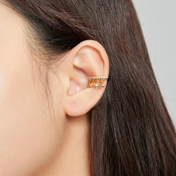 Earcuffs Ohrklemme Sterlingsilber Kristalle - FALKENKOENIG SCHMUCK & Piercing Online Shop