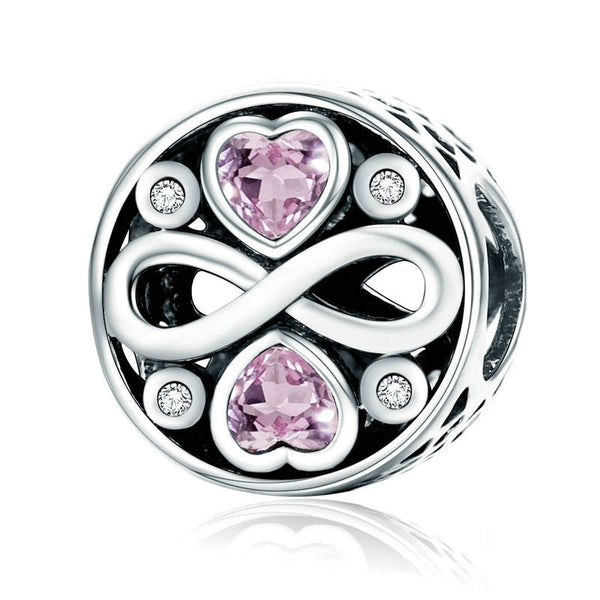 Herzschmuck Charm Anhänger Loop Sterling Silber Kristall - FALKENKOENIG SCHMUCK & Piercing Online Shop