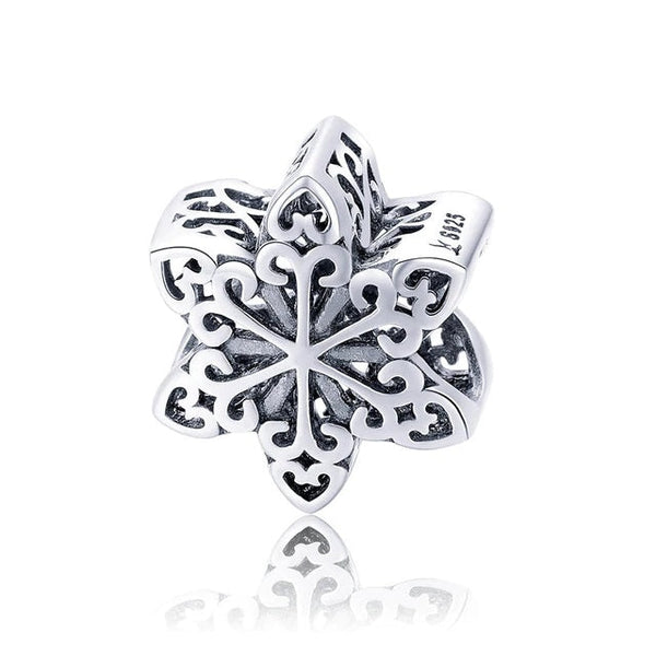 Charm Anhänger Schneeflocke Sterling Silber - FALKENKOENIG SCHMUCK & Piercing Online Shop