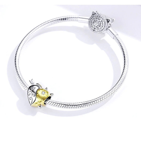 Engel und Teufel Charm Anhänger Sterling Silber Kristall - FALKENKOENIG SCHMUCK & Piercing Online Shop