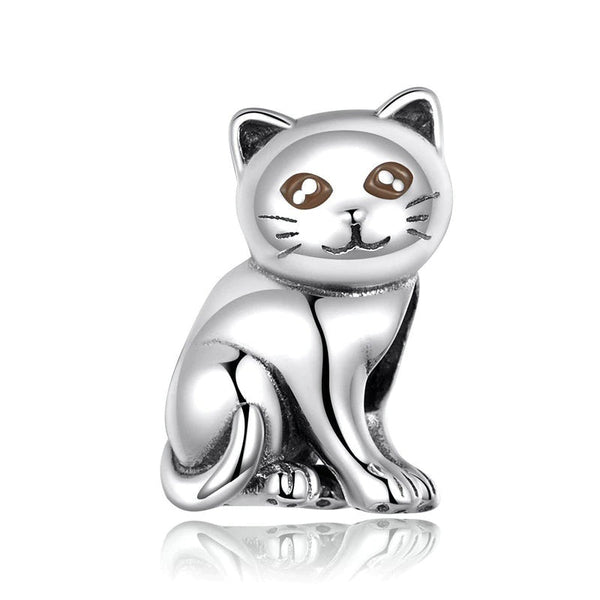 Katzen Charm Anhänger Sterling Silber - FALKENKOENIG SCHMUCK & Piercing Online Shop