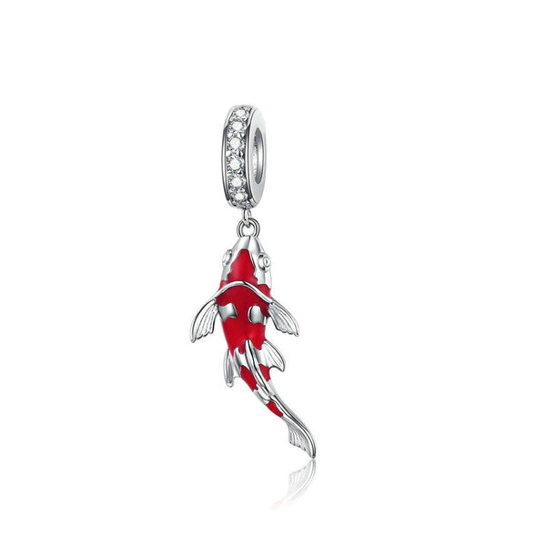 Charm Anhänger Koi Karpfen Sterling Silber - FALKENKOENIG SCHMUCK & Piercing Online Shop