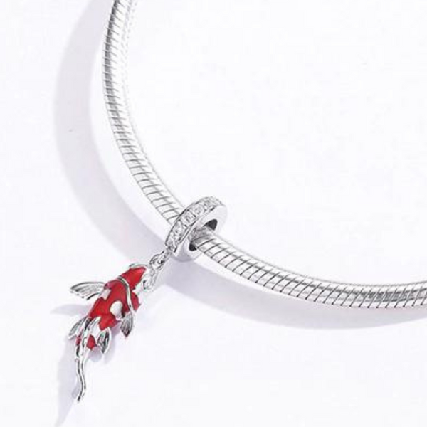 Charm Anhänger Koi Karpfen Sterling Silber - FALKENKOENIG SCHMUCK & Piercing Online Shop
