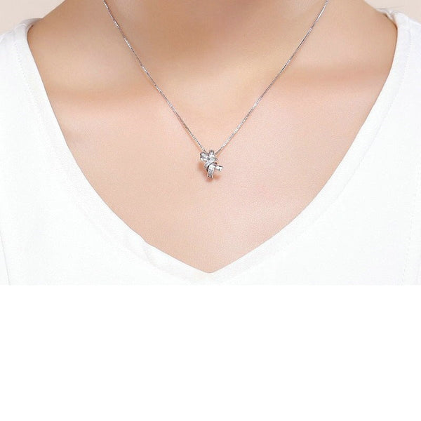 Charm Anhänger Masche Sterling Silber Kristall - FALKENKOENIG SCHMUCK & Piercing Online Shop