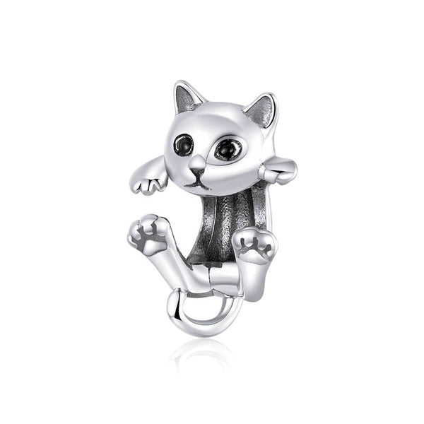 Katzen Charm Anhänger Sterling Silber - FALKENKOENIG SCHMUCK & Piercing Online Shop