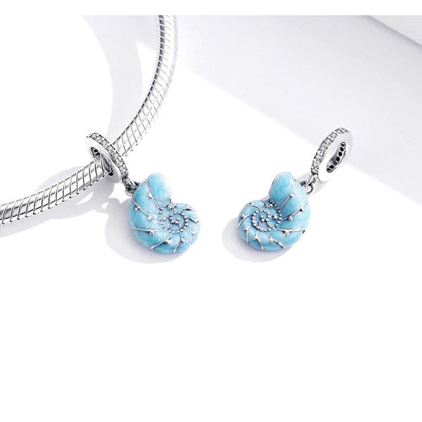 Muschel Charm Anhänger Sterling Silber - FALKENKOENIG SCHMUCK & Piercing Online Shop