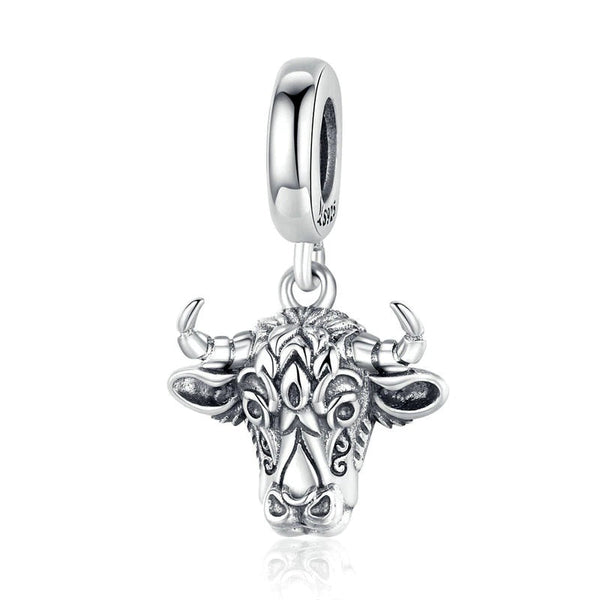 Stier Charm Anhänger Sterlingsilber - FALKENKOENIG SCHMUCK & Piercing Online Shop