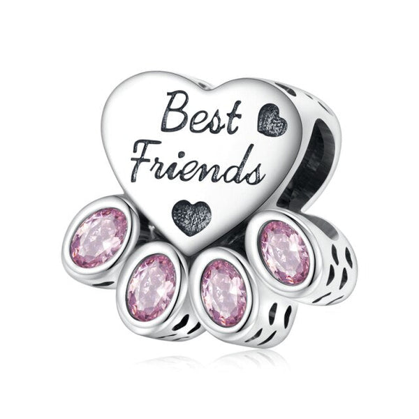 Pfoten Charm Anhänger Best Friend Sterling Silber - FALKENKOENIG SCHMUCK & Piercing Online Shop