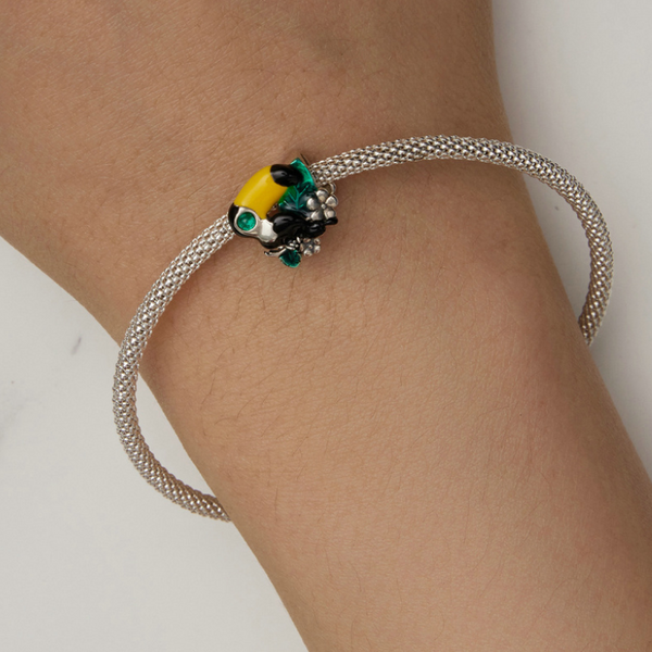 Charm Anhänger Tukan Sterling Silber - FALKENKOENIG SCHMUCK & Piercing Online Shop