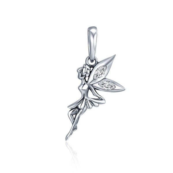 Elfen Charm Anhänger Sterling Silber Kristall - FALKENKOENIG SCHMUCK & Piercing Online Shop