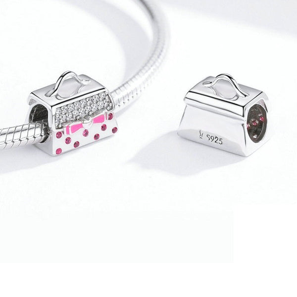 Handtaschen Charm Anhänger Sterling Silber Kristall - FALKENKOENIG SCHMUCK & Piercing Online Shop