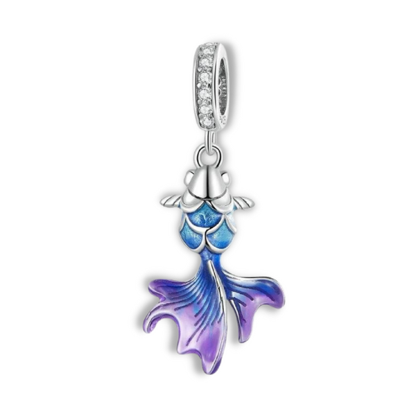 Glücksbringer Koi Karpfen Charm Anhänger Sterling Silber - FALKENKOENIG SCHMUCK & Piercing Online Shop