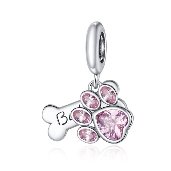 Hundepfoten Charm Anhänger Sterling Silber - FALKENKOENIG SCHMUCK & Piercing Online Shop