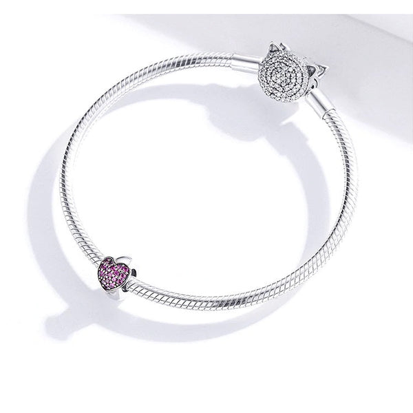 Charm Anhänger Stopper Herz Sterling Silber - FALKENKOENIG SCHMUCK & Piercing Online Shop