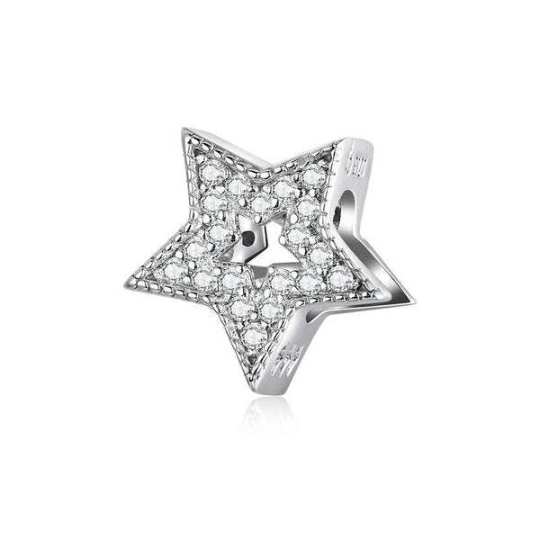 Charm Anhänger Kristall Stern Sterling Silber - FALKENKOENIG SCHMUCK & Piercing Online Shop