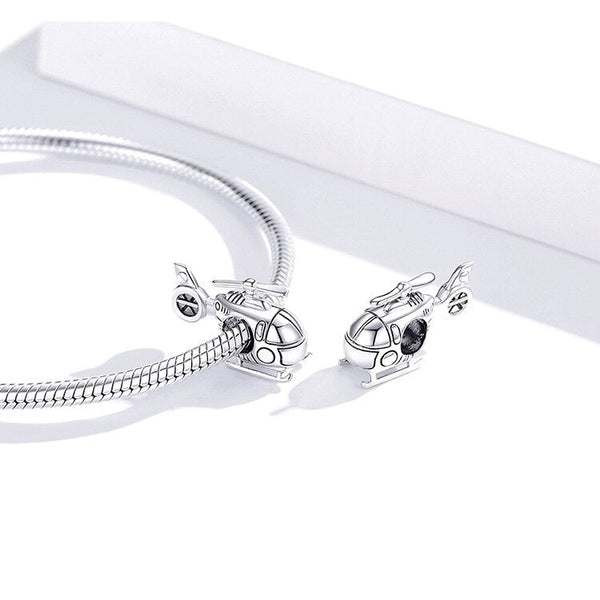 Charm Anhänger Helikopter Sterling Silber - FALKENKOENIG SCHMUCK & Piercing Online Shop