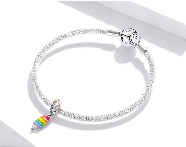 Charm Anhänger Eiscreme Regenbogen Sterling Silber - FALKENKOENIG SCHMUCK & Piercing Online Shop