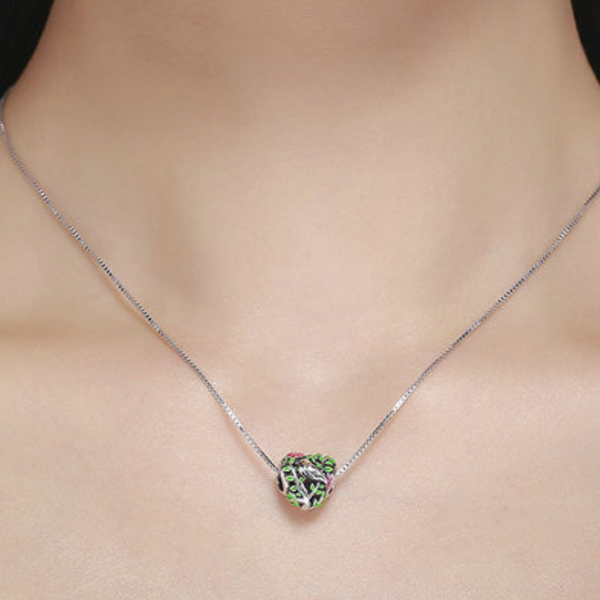 Charm Anhänger Vogel Sterling Silber Kristall - FALKENKOENIG SCHMUCK & Piercing Online Shop