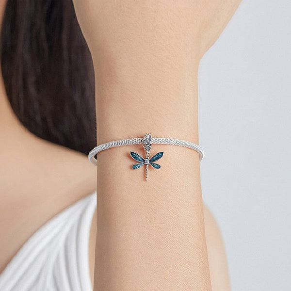Charm Anhänger Libelle Sterling Silber Kristall - FALKENKOENIG SCHMUCK & Piercing Online Shop