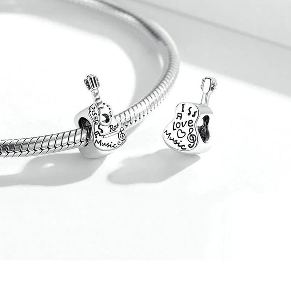 Charm Anhänger Gitarre Sterling Silber - FALKENKOENIG SCHMUCK & Piercing Online Shop