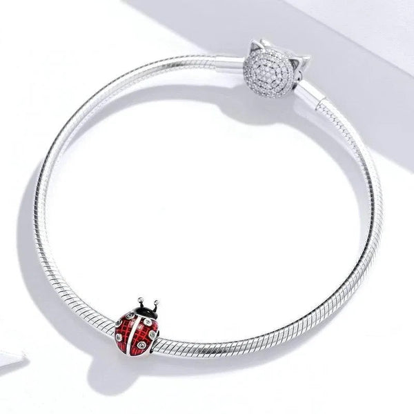 Charm Anhänger Marienkäfer Sterling Silber - FALKENKOENIG SCHMUCK & Piercing Online Shop
