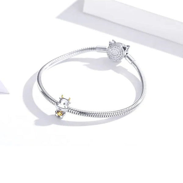 Charm Anhänger Kuh Sterling Silber - FALKENKOENIG SCHMUCK & Piercing Online Shop