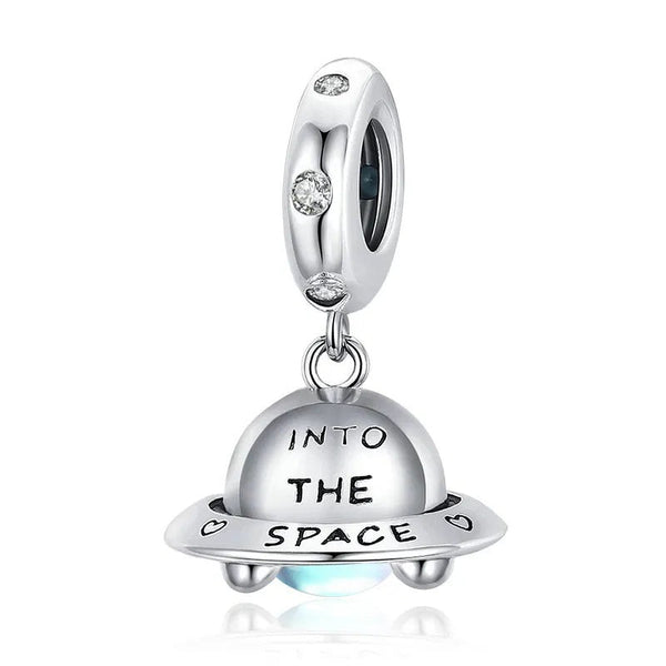 Charm Anhänger Ufo Raumschiff Sterling Silber - FALKENKOENIG SCHMUCK & Piercing Online Shop