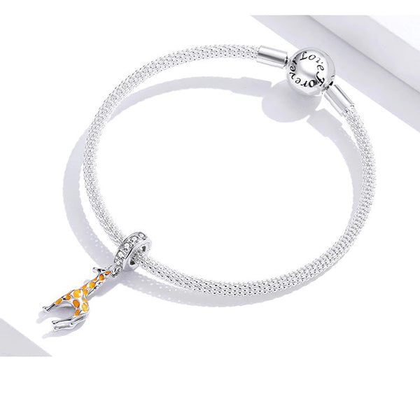 Charm Anhänger Giraffe Sterling Silber Zirkonia - FALKENKOENIG SCHMUCK & Piercing Online Shop