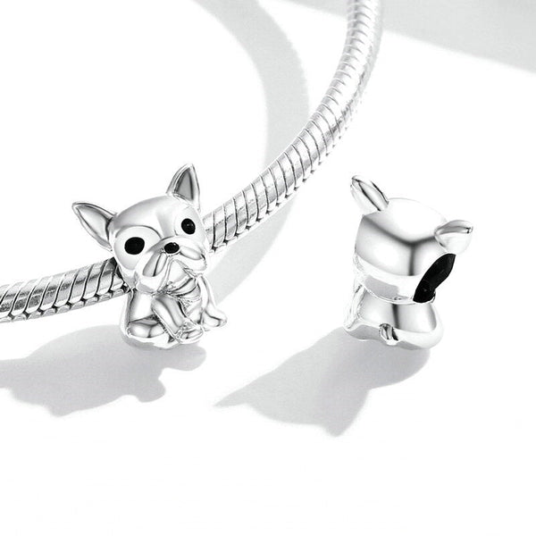 Charm Anhänger Bulldogge Sterling Silber - FALKENKOENIG SCHMUCK & Piercing Online Shop